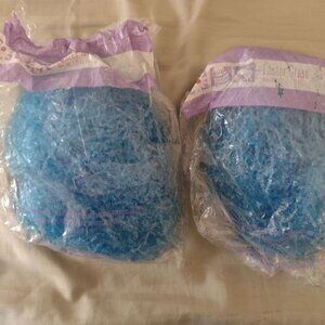 NEW lot of 2 blue Easter basket grass